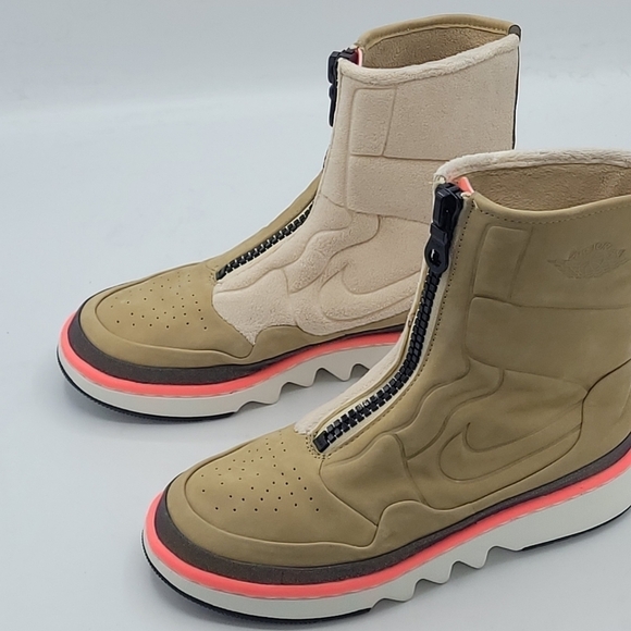 Air Jordan Nike 1 Retro Jester XX Utility Pack In Tan Pink Suede Boots Size 6.5 - Picture 6 of 16